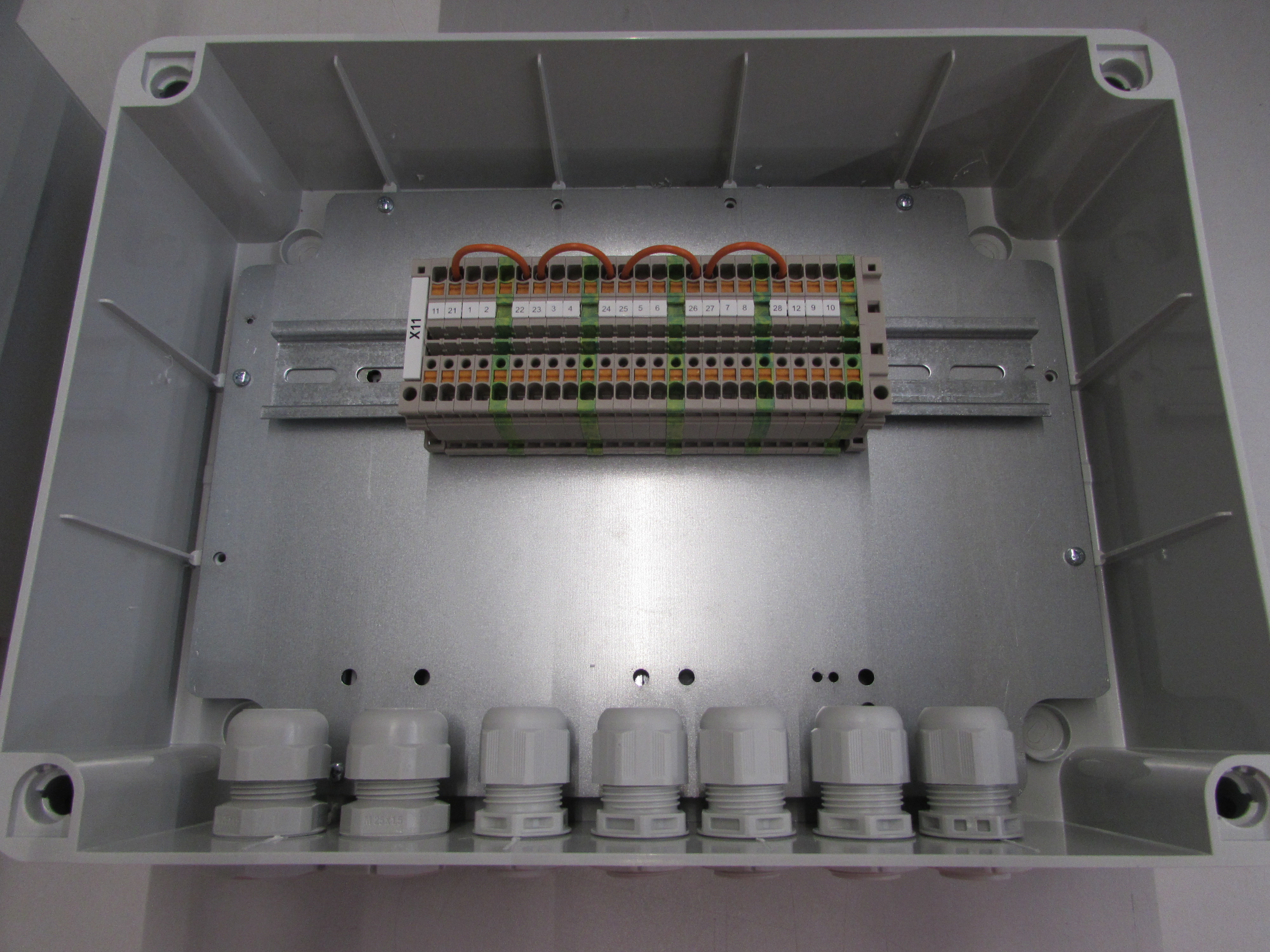 Control cab. Junction box at the back